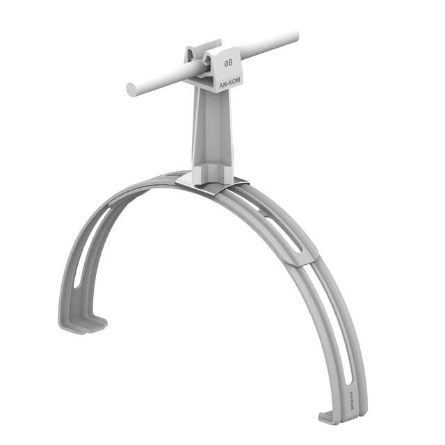 AN-14P/OG/S-N Uchwyt gąsior.rozsuw.Z-zatrz. H=7cm /OG/ szary