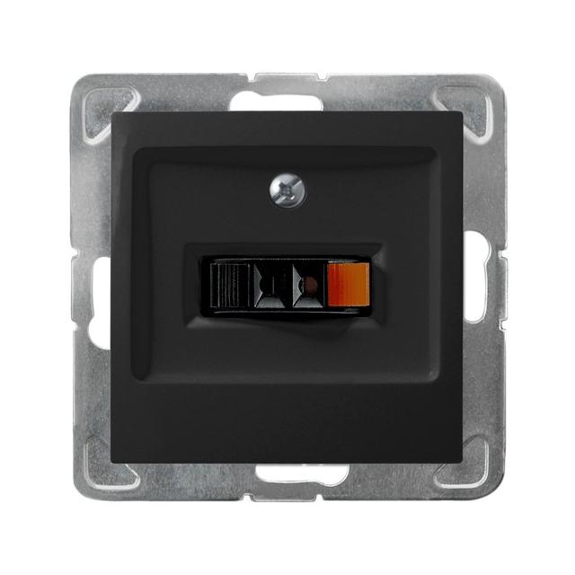 IMPRESJA Gniazdo głośnikowe pojedyncze - kolor czarny metalik GG-1Y/m/33