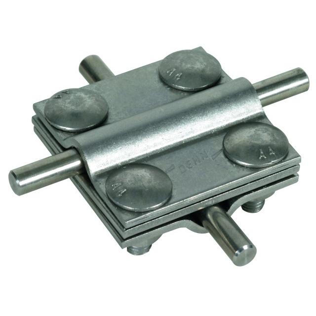 Zacisk krzyżowy, stal nierdzewna NIRO ( V4A) do drutu 8-10/8-10 mm, drutu 8-10/płask. 30 mm-płask. 3