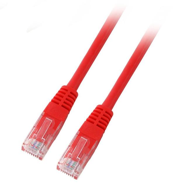 Patchcord RJ45 U/UTP kat. 5e PVC CCA czerwony 1,5m