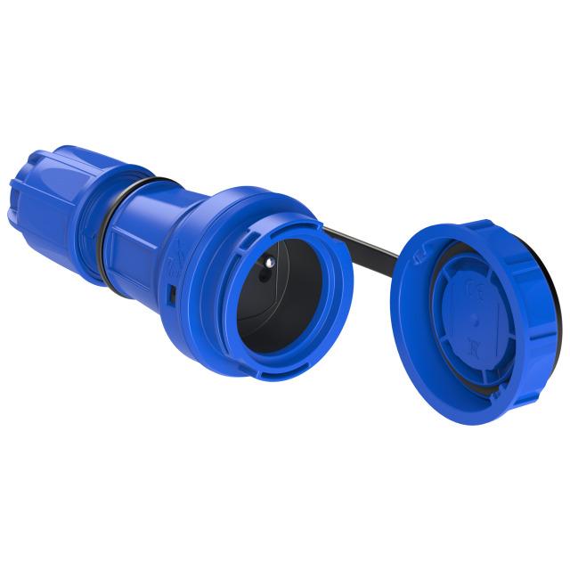 GNIAZDO PRZENOŚNE NAUTILUS 230V Z BOLCEM IP68 Niebieskie z bolcem 20241-b PCE