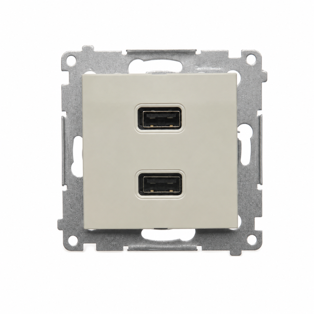 Simon 54 Ładowarka 2x USB 2.1A kaszmir mat DC2USB.01/42