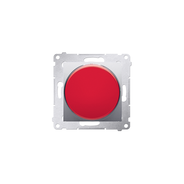Simon 54 Sygnalizator świetlny LED – światło czerwone 230V srebrny mat