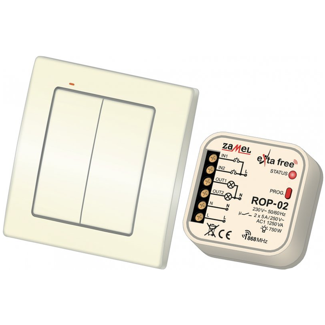 ZESTAW STEROWANIA BEZPRZEWODOWEGO TYP: RZB-04 (RNK-04+ROP-02)