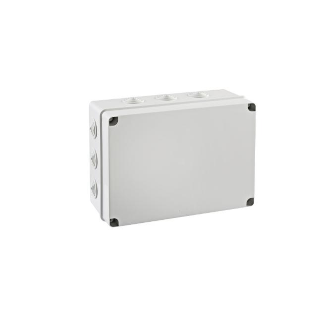 PUSZKA SERII „LIGHT” PUSZKA INSTALACYJNA LIGHT POKRYWA PEŁNA, DŁAWNICE 328x239x129 (12xM40) IP66/67 EV-322 PCE