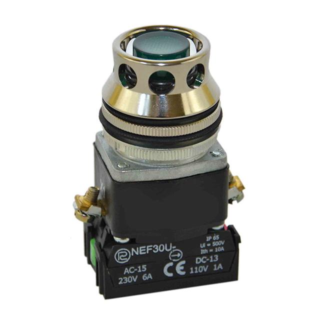 Przycisk NEF30-UKLXY/D230V zielony