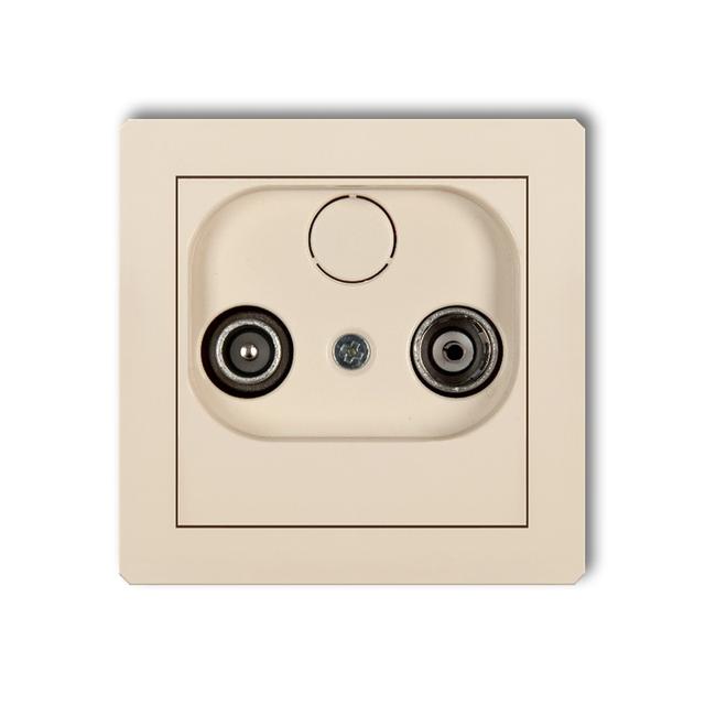 DECO Mechanizm gniazda abonenckiego RTV przelotowego 12dB beżowy