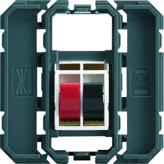 gallery Gniazdo głośnikowe stereo mechanizm 2M/1M WXF625 HAGER