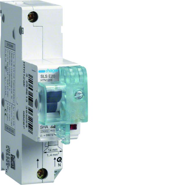 MCB SLS Wyłącznik nadprądowy selektywny 1P E 20A TS35 HTN120E HAGER