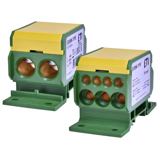 Blok rozdzielczy 192A (2x4-70mm2/3x2,5-25mm2+4x2,5-16mm2) żółto-zielona EDBM-7/PE 001102424 ETI