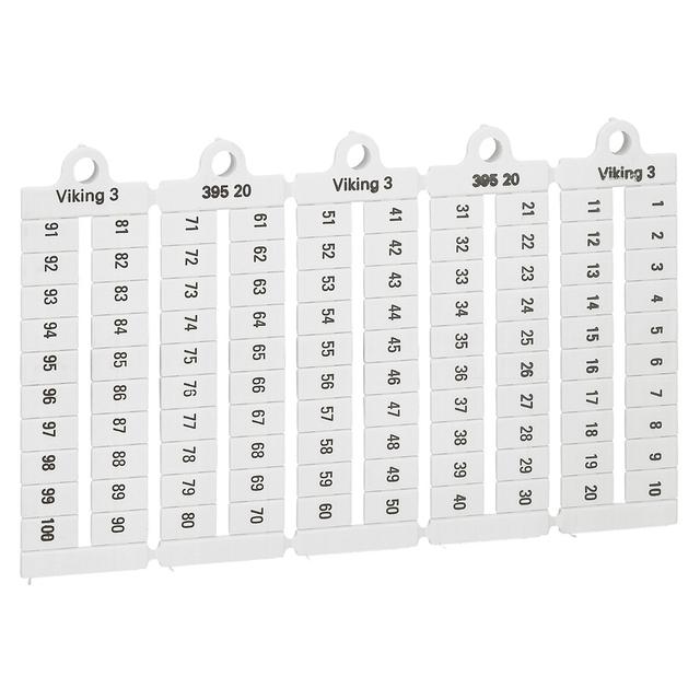 Płytki Oznaczników Viking3 Szerokość 6Mm /1-100/ Poziome /1000Szt./ 039520 LEGRAND