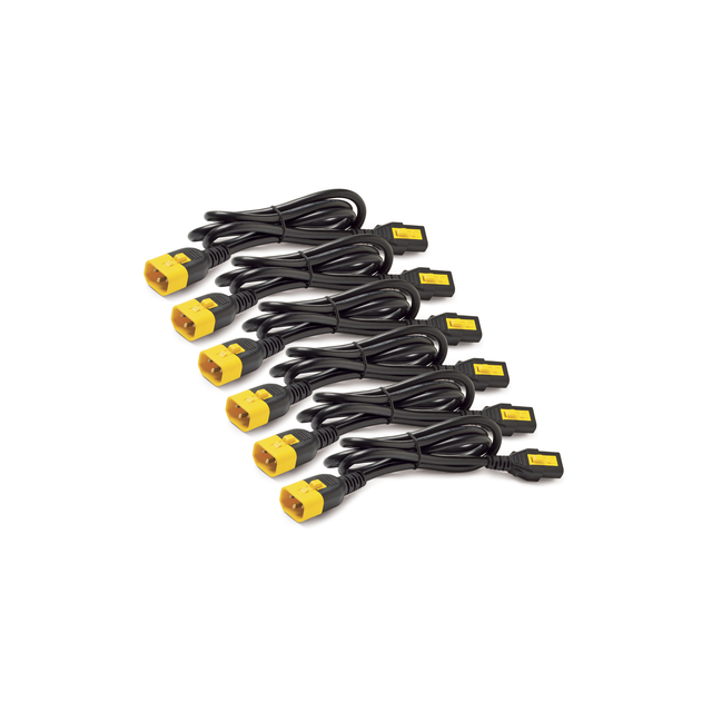 Zestaw kabli zasilających (6 szt.), z blokadą, z C13 na C14, 1,2 m, niebieski