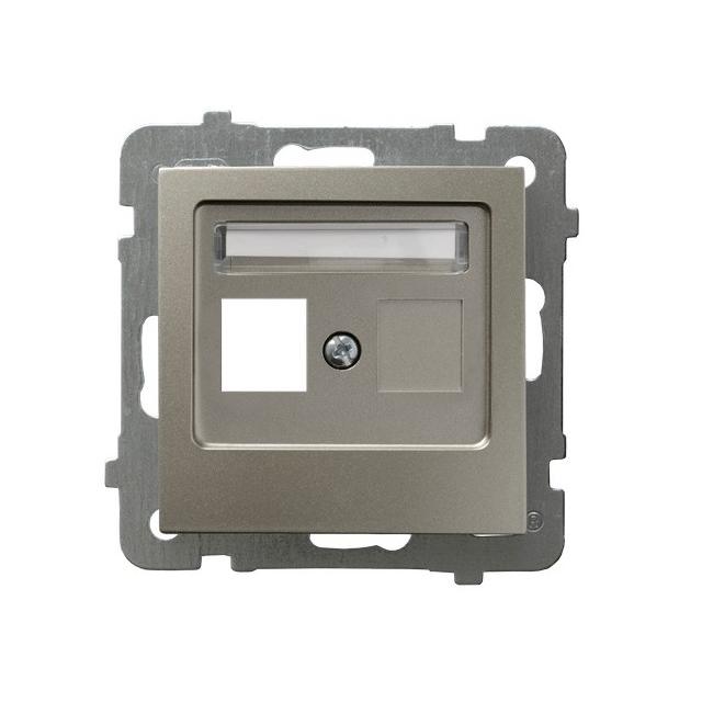 AS Obudowa gniazda pojedynczego typu Keystone prosta - kolor satyna light