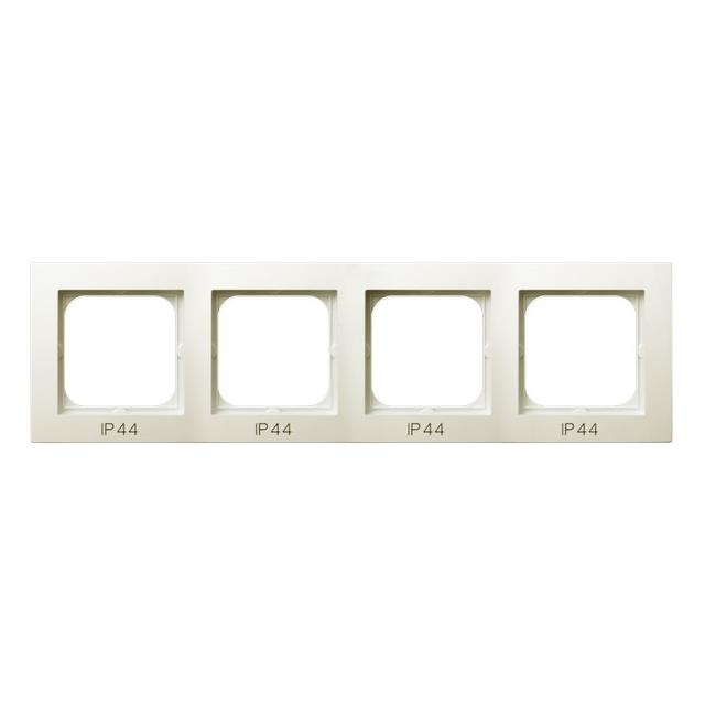 AS Ramka poczwórna do łączników IP-44 - kolor ecru