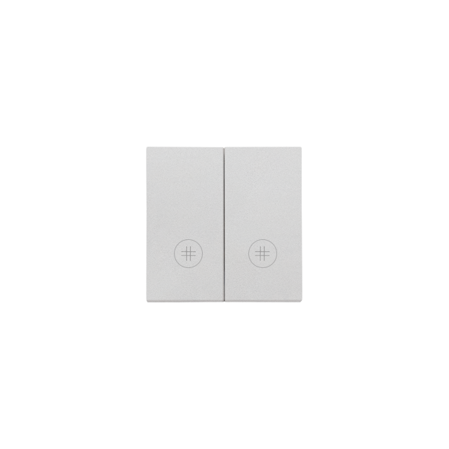Simon 55 Klawisz podwójny z oczkami z piktogramami krzyżowymi do: SW7/2L2M Aluminium mat TKW7/2L2/143 KONTAKT