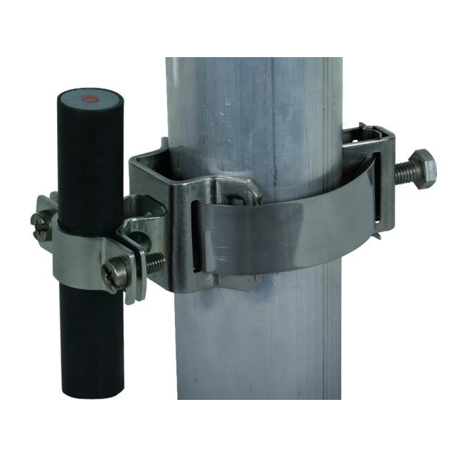 Wspornik do przewodu HVI 20 mm z obejmą taśmową, ZG-stal nierdzewna NIRO