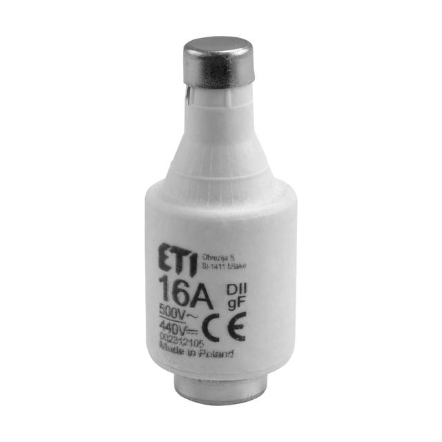 Wkładka topikowa DII gF 500V/16A 100 szt. FLI-01(DII)/16/25 ORNO