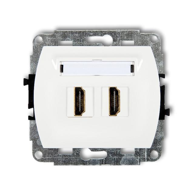 TREND Mechanizm gniazda podwójnego HDMI 2.0 biały