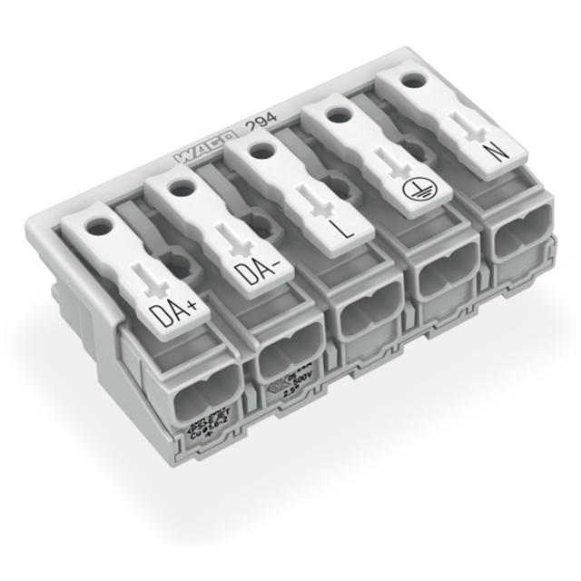 złączka zasilająca 5-biegunowa ze stopkami bez styku PE