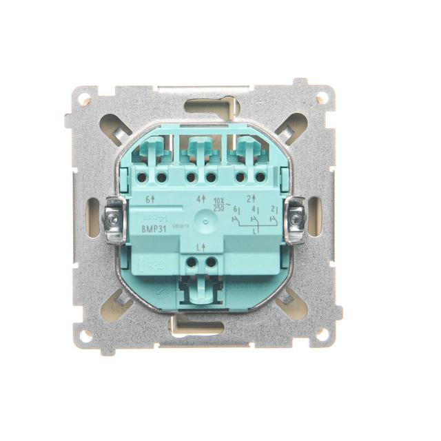 Simon Basic Przycisk potrójny 10A szybkozłączka beż