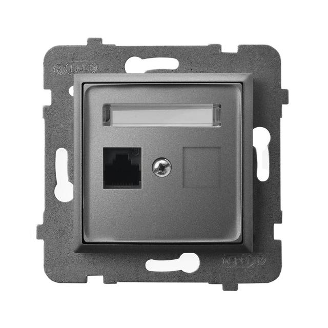ARIA Gniazdo komputerowe pojedyncze, kat. 5e MMC - kolor szary mat