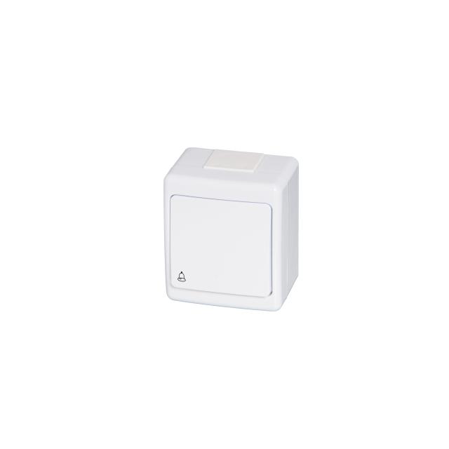Wyłącznik BETA, pojedynczy, chwilowy-dzwonek, IP44, biały D.3110WD PAWBOL