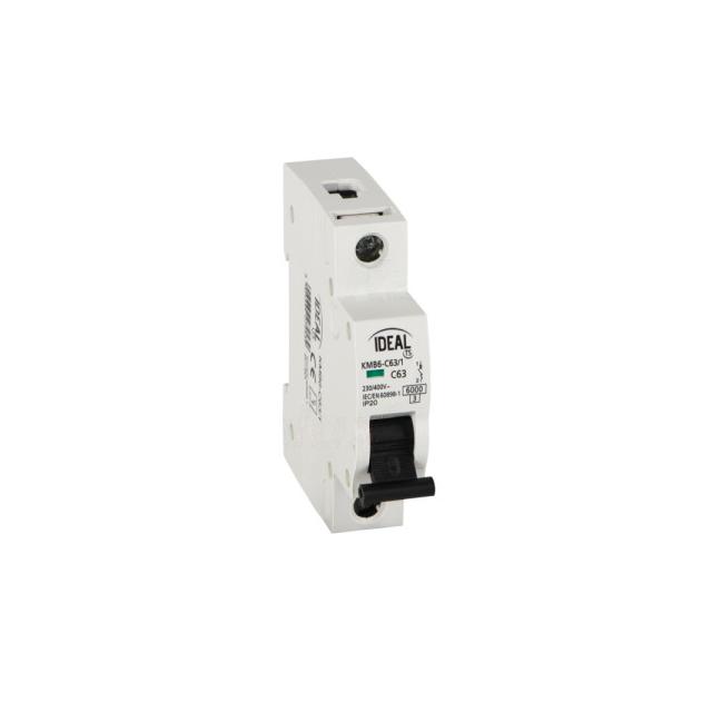 KMB6-C63/1 Wyłącznik nadprądowy IDEAL TS 1P KMB6-C63/1 6kA KANLUX