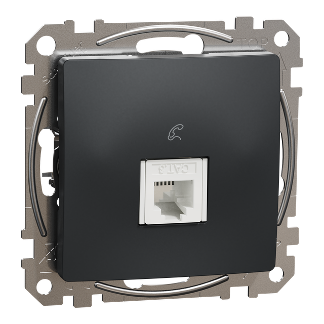 Sedna Design & Elements Gniazdo telefoniczne RJ11 czarny antracyt SDD114491 Schneider