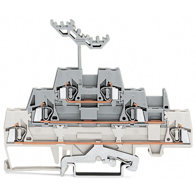 złączka trzypiętrowa ekr./L/L 2,5mm2 biała/szara/szara