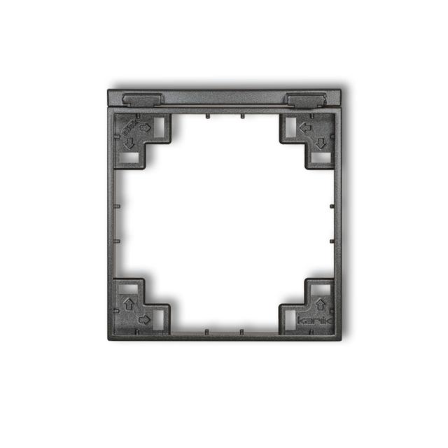 MINI SCHUKO Ramka pośrednia do gniazda bryzgoszczelnego z uziemieniem SCHUKO grafitowy KARLIK