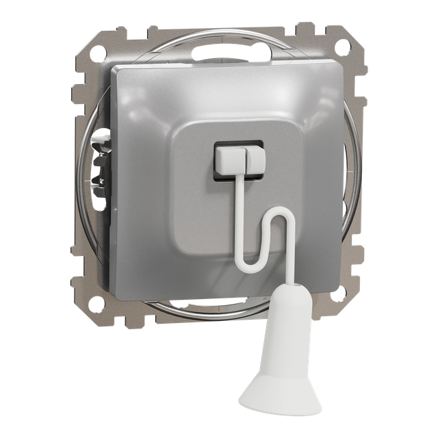 Sedna Design & Elements, przycisk z cięgnem, srebrne aluminium