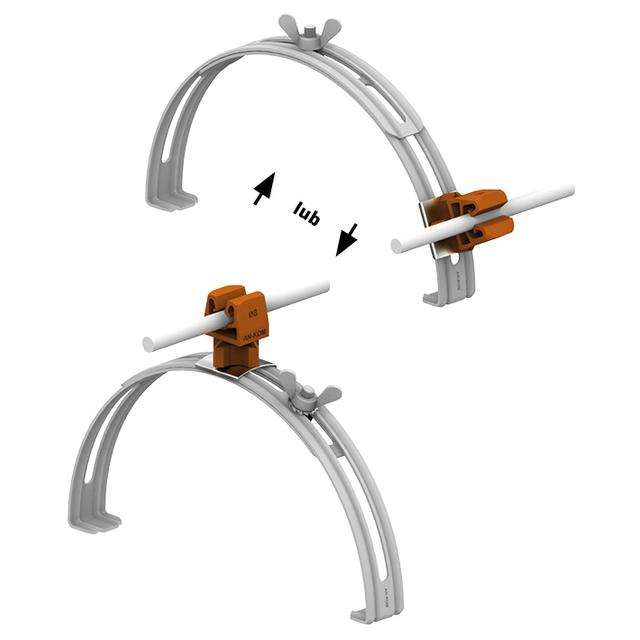 AN-15P/OG/-N Uchwyt gąsior.rozsuw.Z-zatrz. H=3,5cm /OG/ brązowy