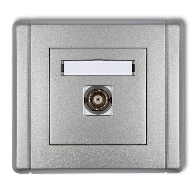 FLEXI Gniazdo pojedyncze BNC srebrny metalik