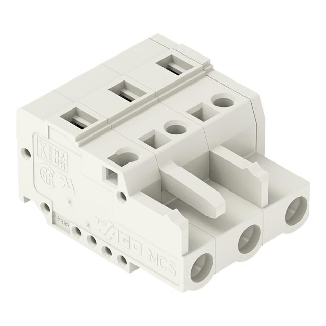 Gniazdo MCS‑MIDI Classic 3‑biegunowe jasnoszare raster 7,5mm 721‑203/026‑000 /100szt./ WAGO