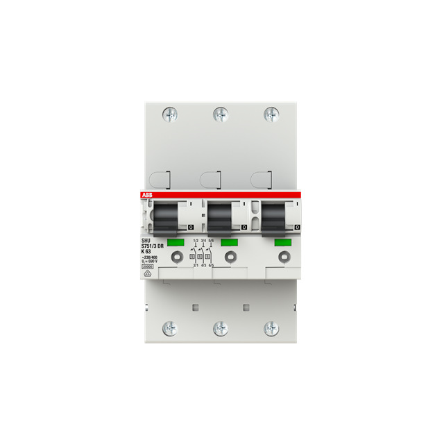S751/3DR-K63 wyłącznik nadprądowy 3Px1 selektywny K63A 25kA AC 2CDH781001R2607 ABB