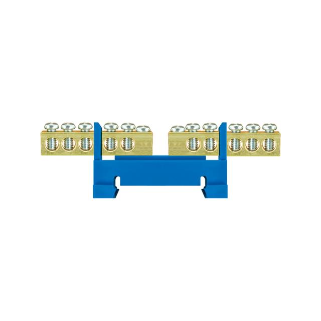 Listwa zaciskowa niska podstawa 10 - dzielona 2x5 niebieska