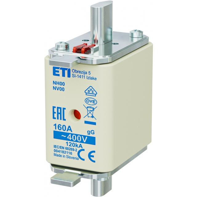 Wkładka topikowa NH zwłoczna KOMBI NH00 gG 160A 400V 004182116 ETI