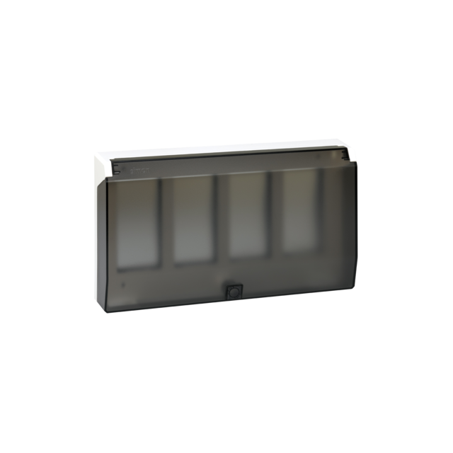 Simon Connect Ramka obudowy S500 z pokrywą 4-modułowa 8x K45 czysta biel