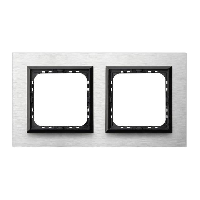 SONATA Ramka podwójna kolor szczotkowane aluminium R-2RAC/62/25 OSPEL