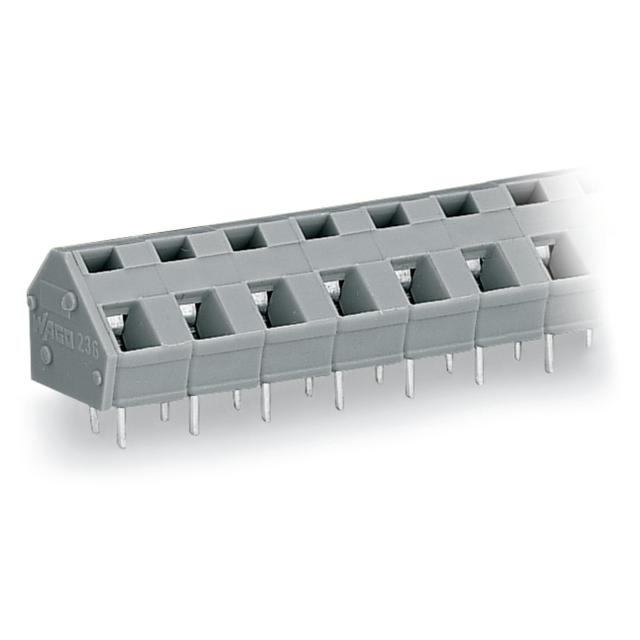 Listwa zaciskowa do płytek drukowanych 7‑biegunowa szara raster 7,5/7,62mm 236‑507 /20szt./ WAGO