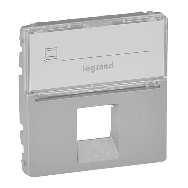 Valena Life Plakietka Z Etykietą Gniazda 1Xrj 45 Kat. 6A Utp Aluminium 755472 LEGRAND