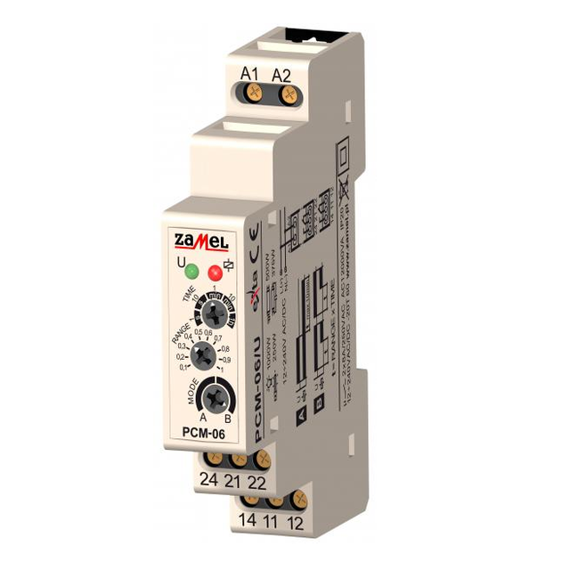 Przekaźnik czasowy PCM-06/U 12-240V AC/DC ZAMEL