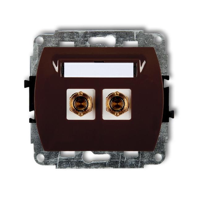 TREND Mechanizm gniazda głośnikowego pojedynczego (typu banan - czerwony i czarny, pozłacany, 4 mm2,
