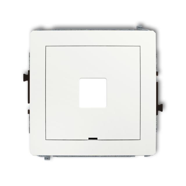 DECO Mechanizm gniazda multimedialnego pojedynczego bez modułu, bez pola opisowego (standard Keyston