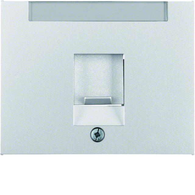 BERKER K.5 Płytka czołowa pojedyncza zasuwa chroniące przed kurzem pole opisowe aluminium 11707003 H