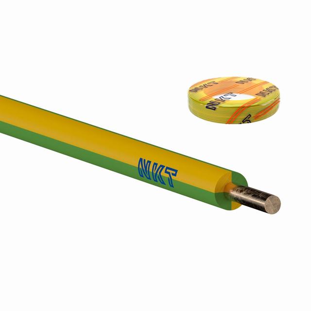 Przewód instalacyjny H07V-U (DY) 2,5mm2 żółto-zielony 450/750V /100m/ NKT