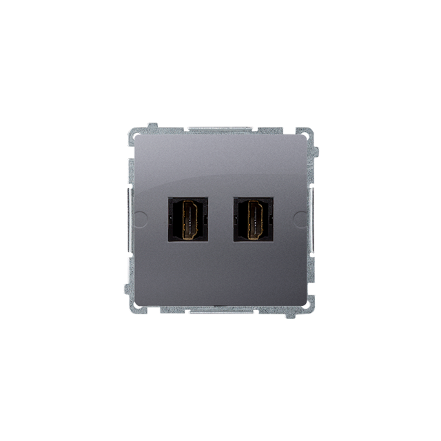Simon Basic Gniazdo HDMI podwójne stal inox BMGHDMI2.01/21 KONTAKT