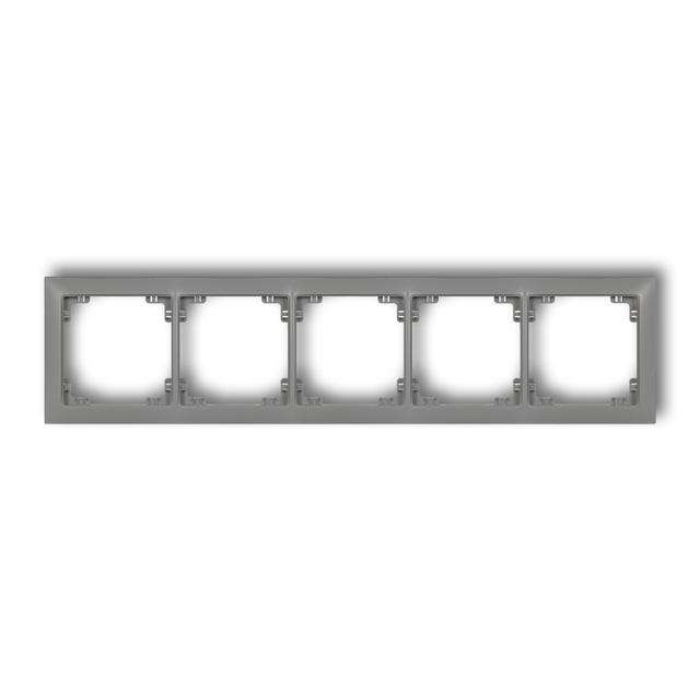 DECO Ramka pięciokrotna z tworzywa DECO Soft szary mat 27DRSO-5 KARLIK