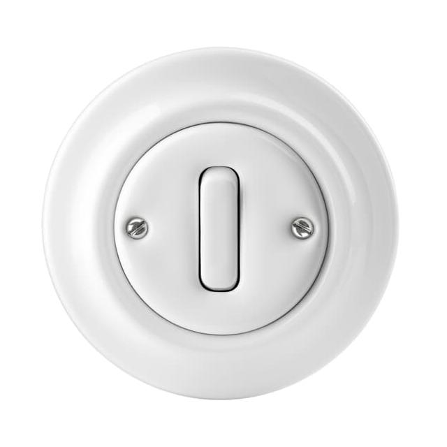 DECENTO Wyłącznik schodowy Bezśrubowe podłączanie przewodów biały