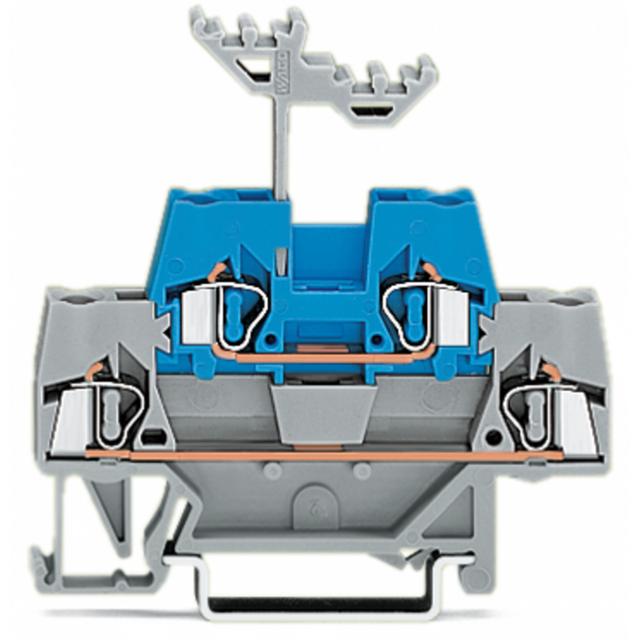 złączka dwupiętrowa L/L 2,5 mm2 szara/niebieska